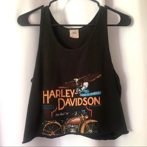 Vintage Cropped Harley Davidson Tank